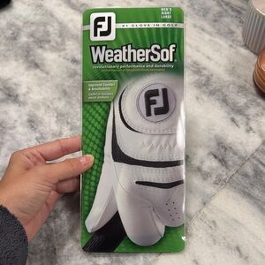 FootJoy WeatherSof Glove - White and Black, Size Men’s Right Large